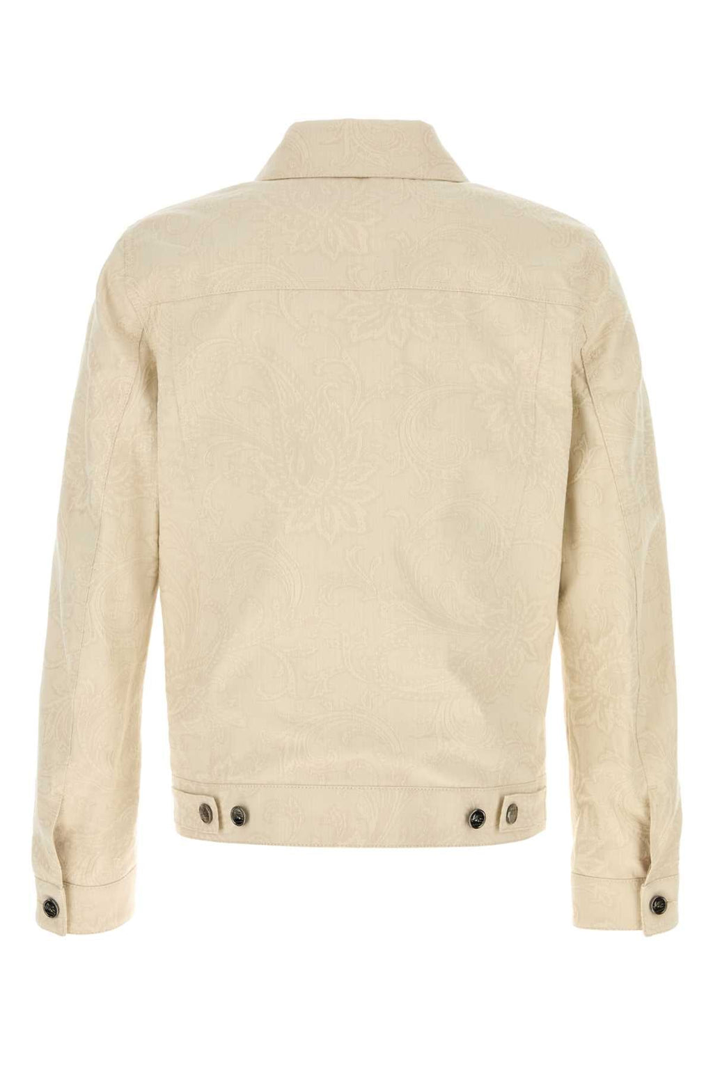 Etro Men Sand Stretch Denim Jacket