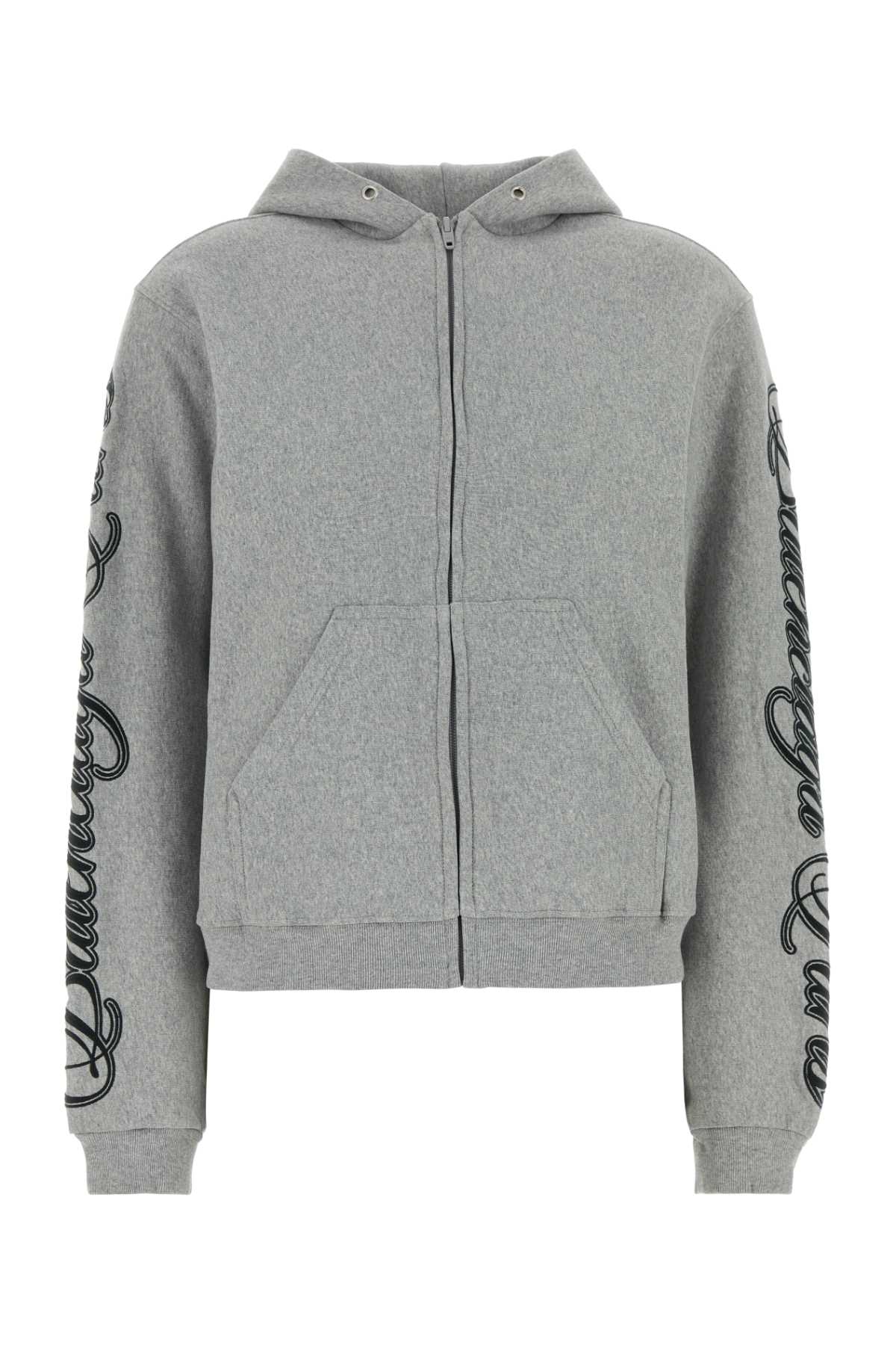 Balenciaga Women Grey Cotton Sweatshirt