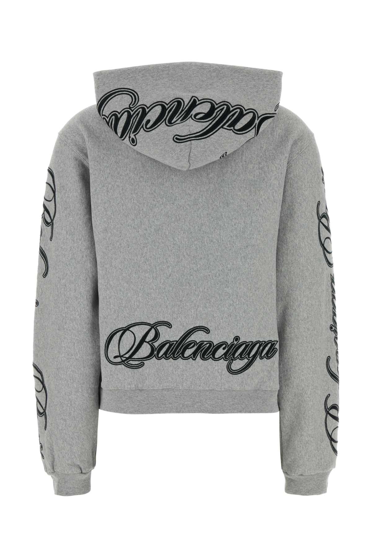 Balenciaga Women Grey Cotton Sweatshirt