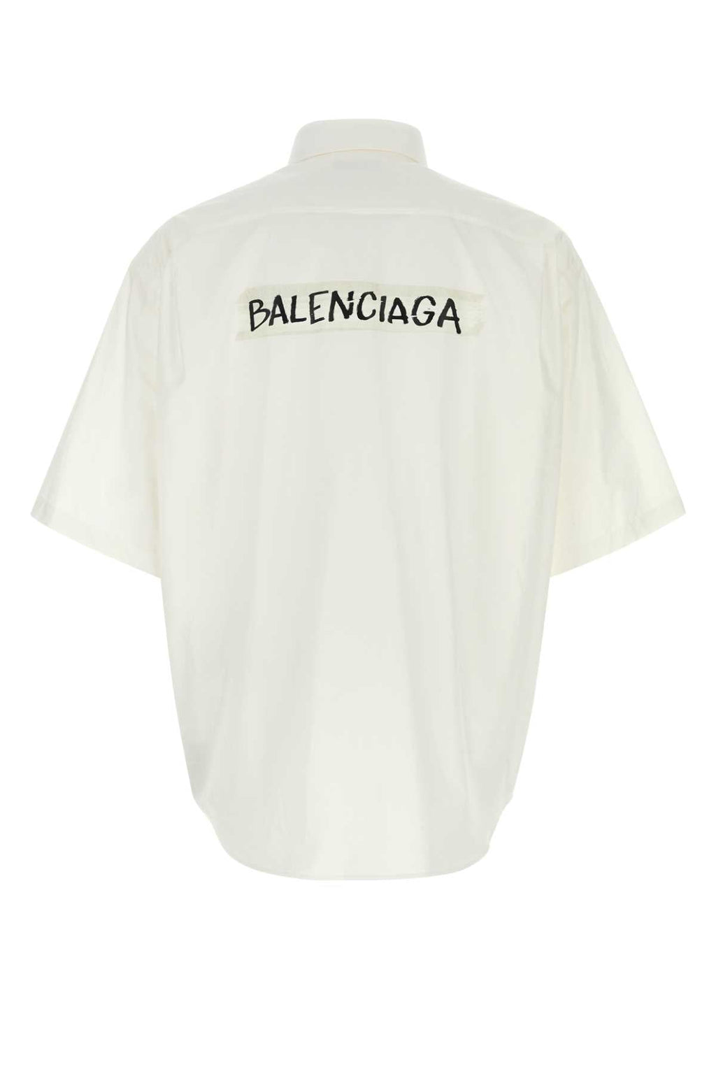 Balenciaga Men White Poplin Oversize Shirt