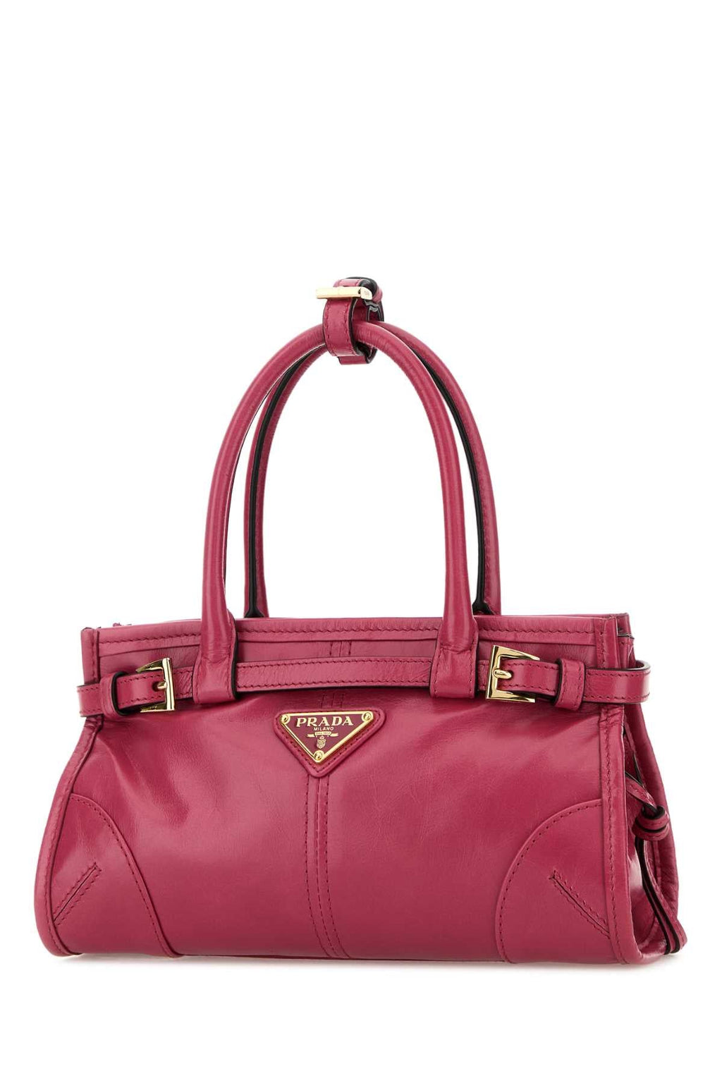 Prada Women Fuchsia Leather Mini Prada Bonnie Handbag