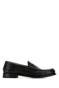 Prada Men Black Leather Loafers