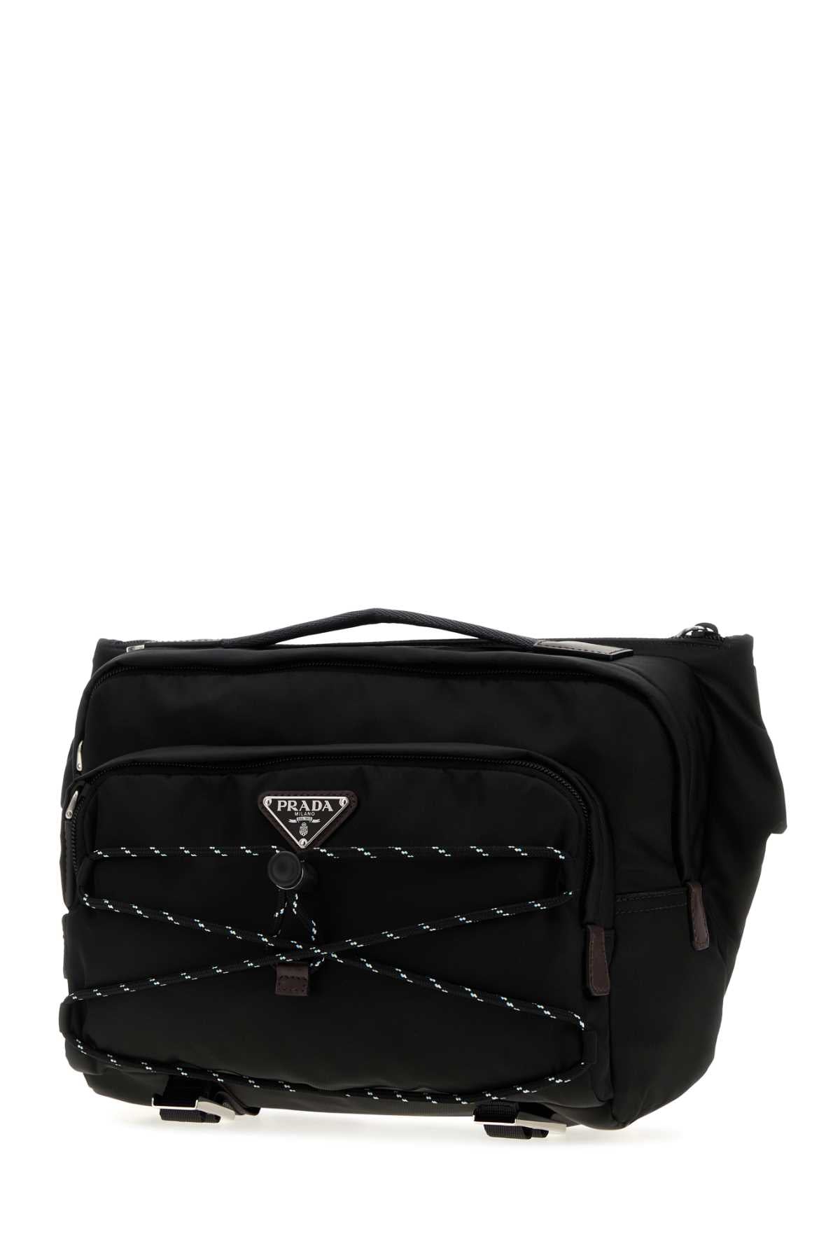 Prada Men Black Re-Nylon Prada Speedrock Belt Bag
