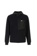 Prada Men Black Stretch Cotton Sweatshirt