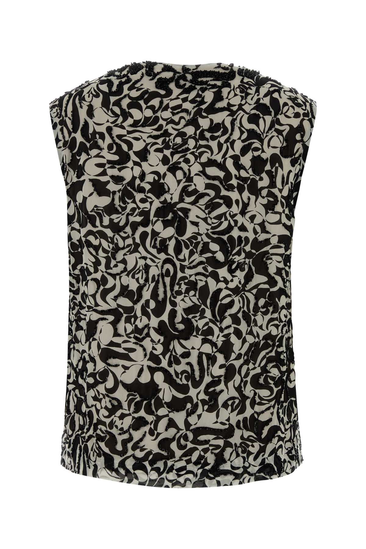Dries Van Noten Women Printed Crepe College Top