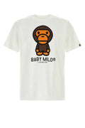 Bape Men White Cotton Baby Milo T-Shirt