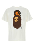 Bape Men White Cotton Milo On Ape Head T-Shirt