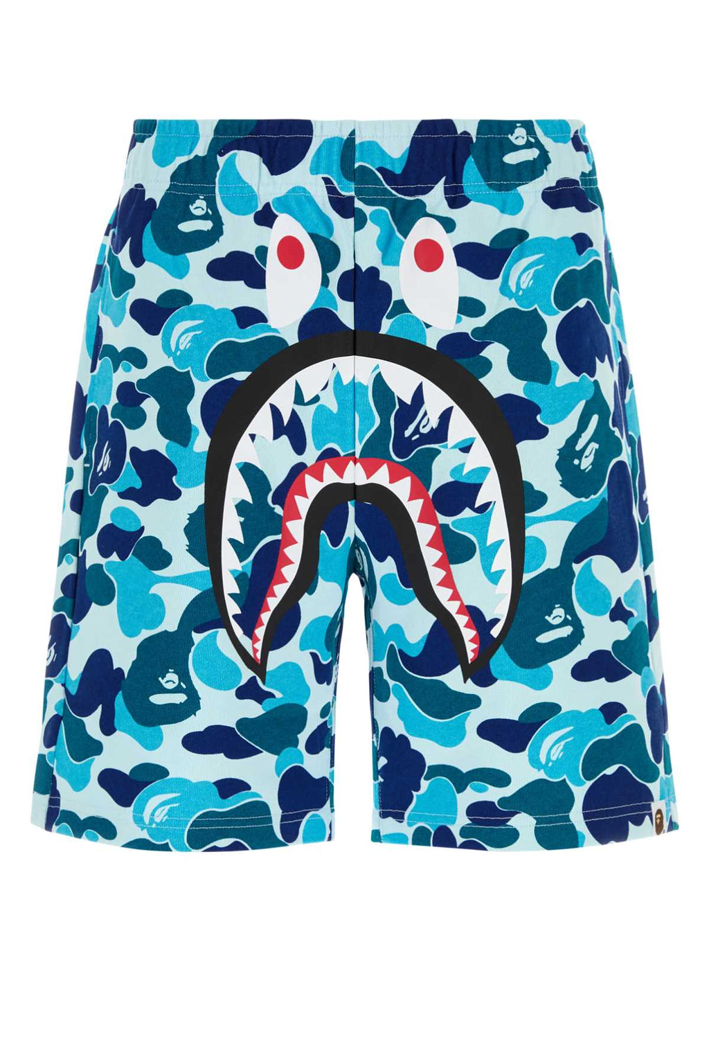Bape Men Printed Cotton Abc Camo Shark Bermuda Shorts