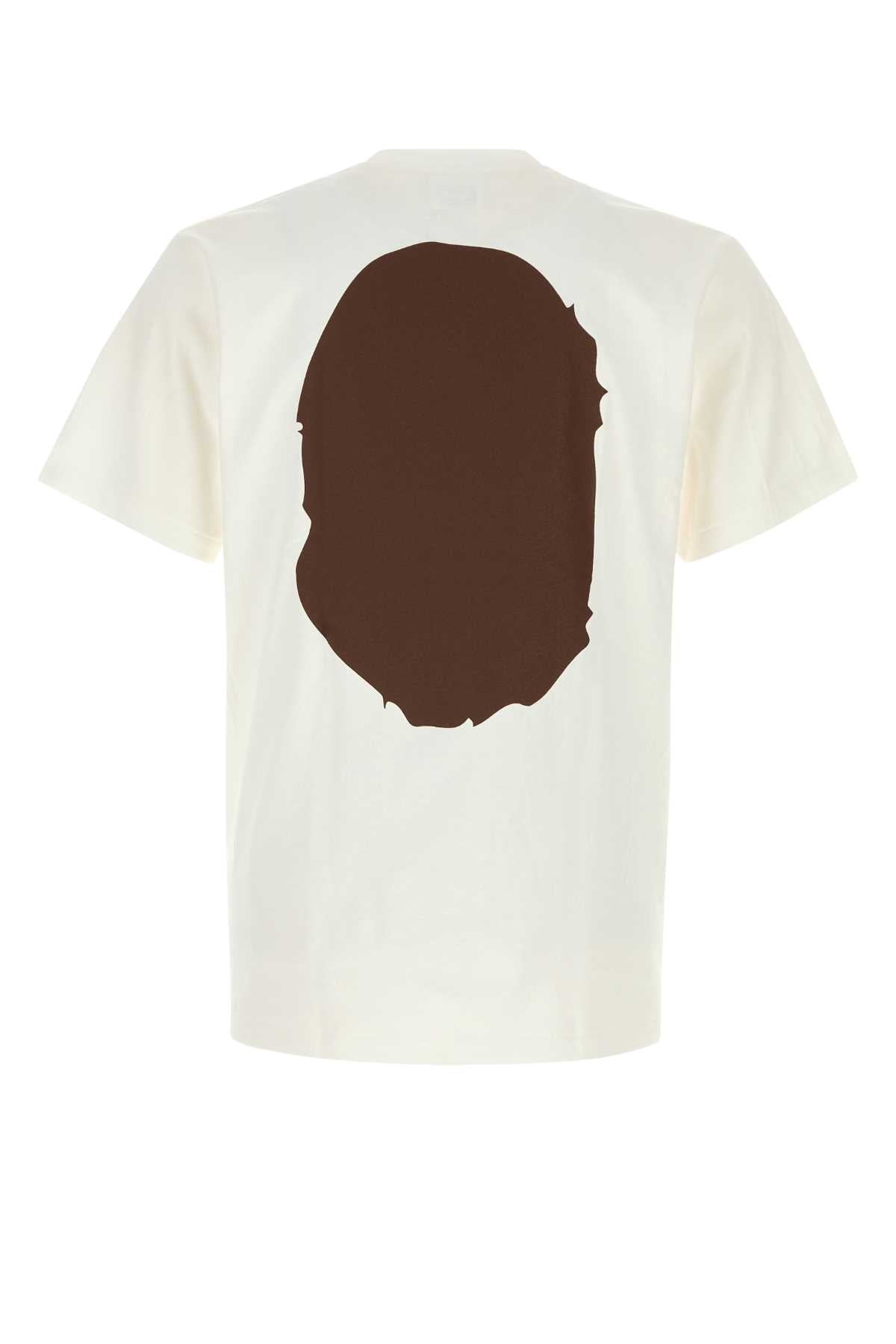 Bape Men White Cotton Big Ape Head T-Shirt