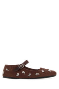 Miu Miu Women Chocolate Drill Ballerinas