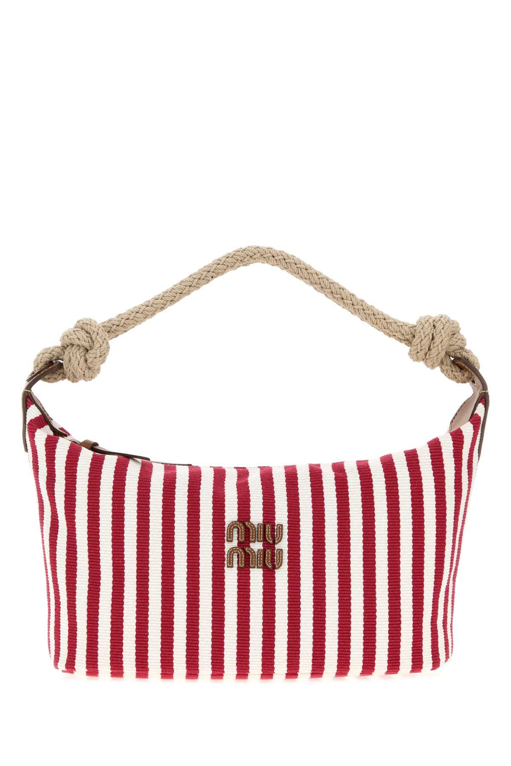 Miu Miu Women Embroidered Canvas Shopping Bag