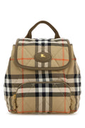 Burberry Women Embroidered Canvas Mini Horseshoe Backpack