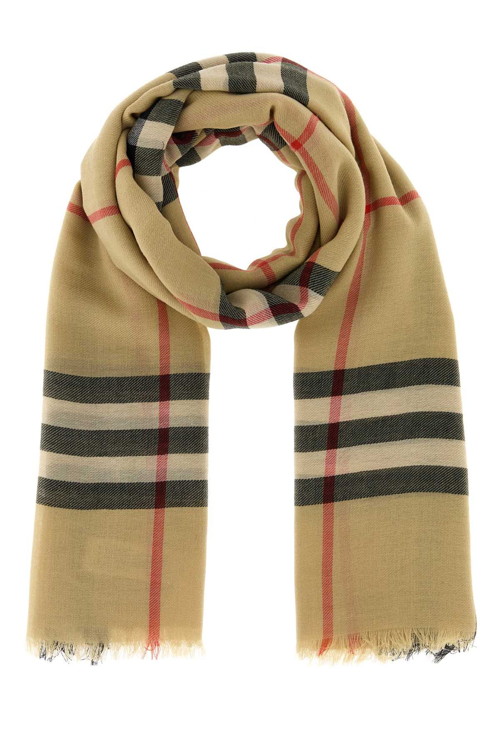 Burberry Unisex Embroidered Wool Scarf