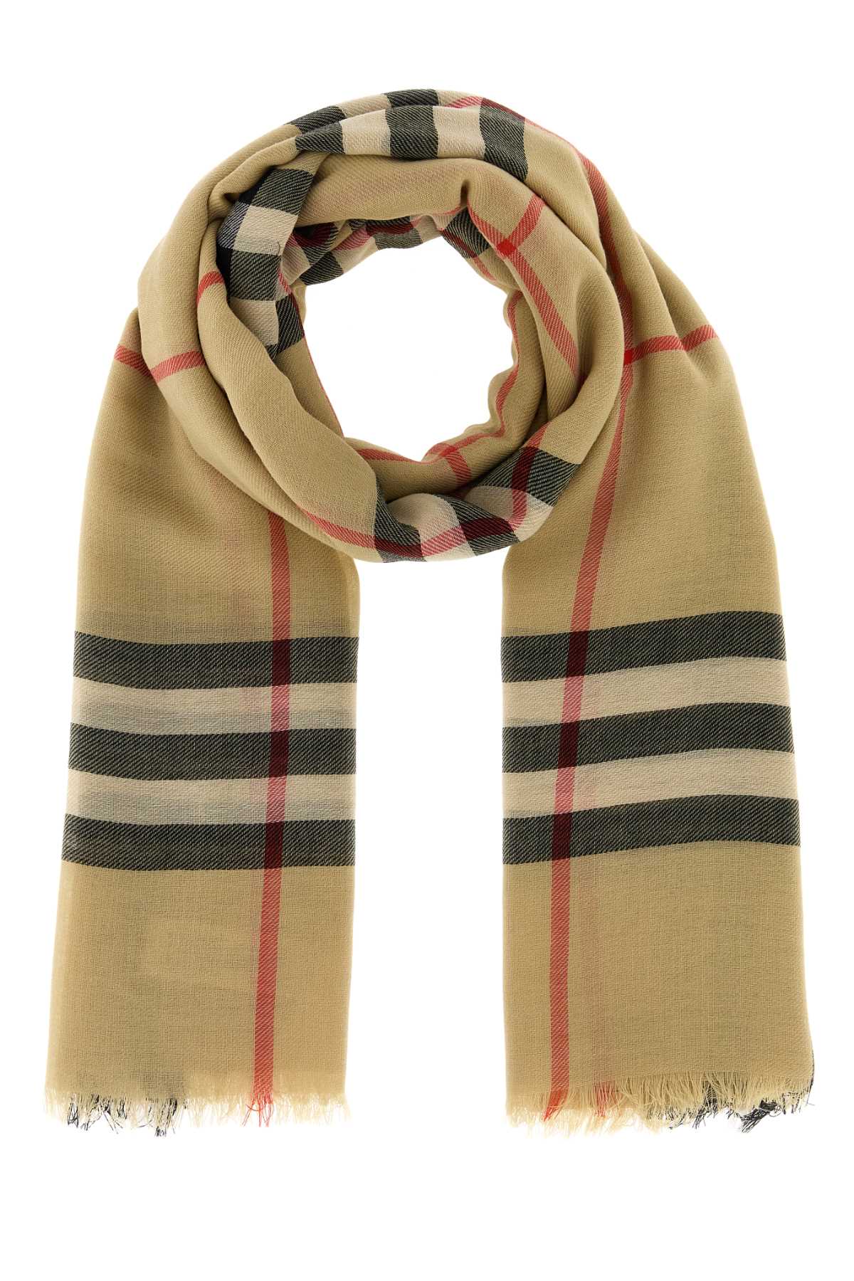 Burberry Unisex Embroidered Wool Scarf