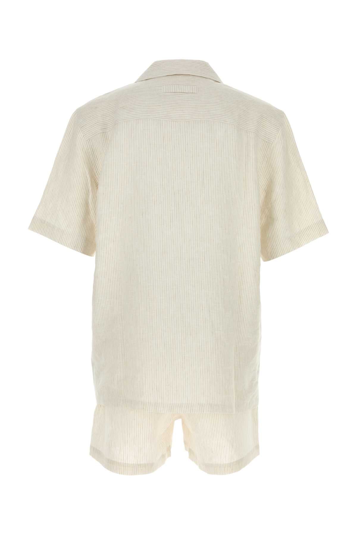 Zegna Men Embroidered Linen Pyjama