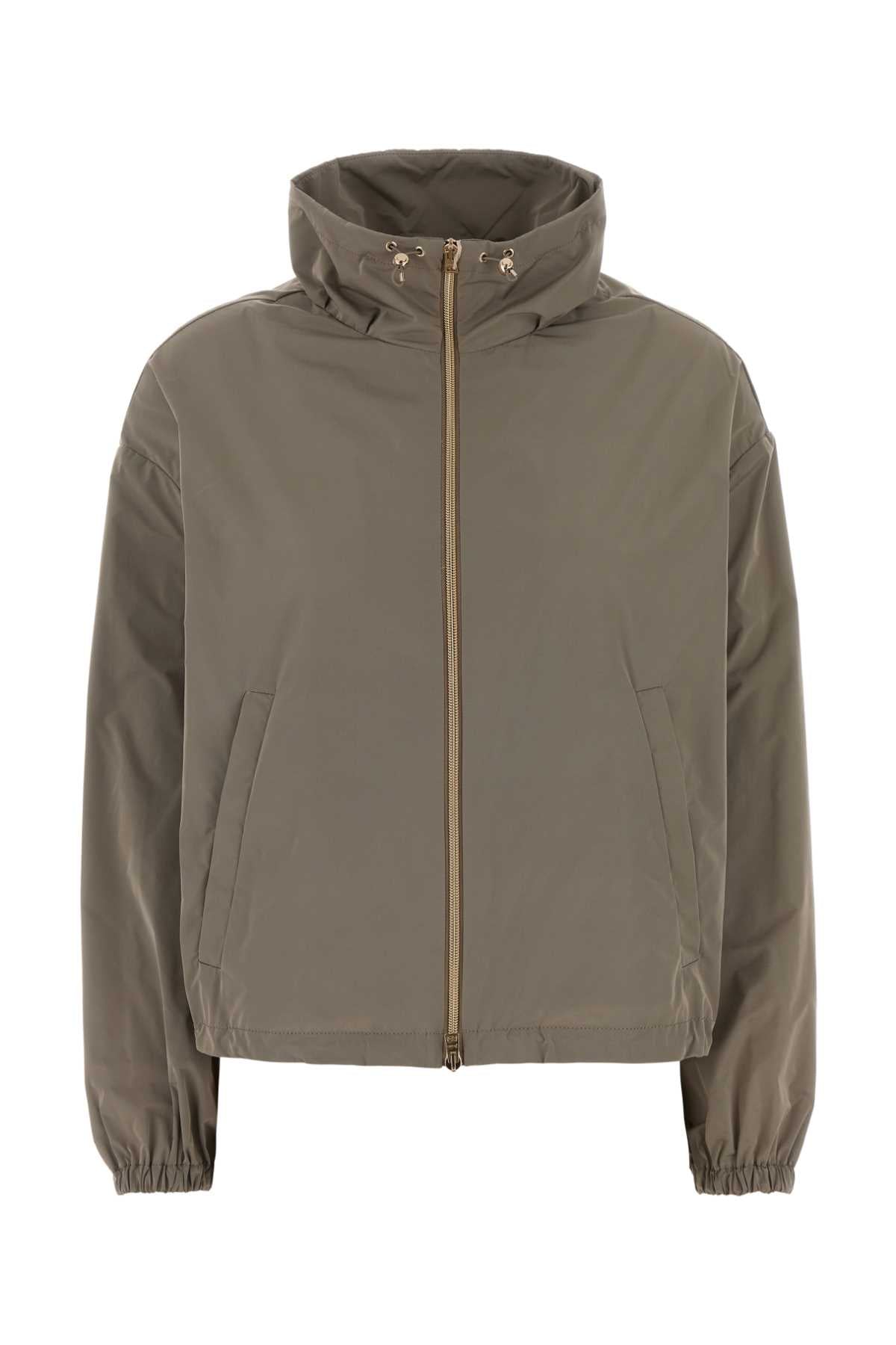Herno Women Dove Grey Polyester Windbreaker
