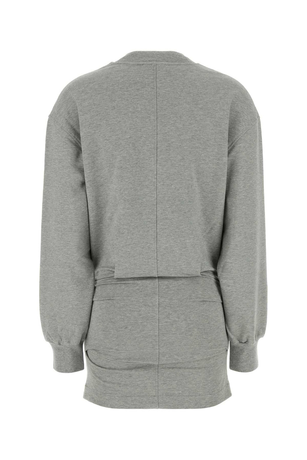 The Attico Women Grey Stretch Cotton Sweatshirt Mini Dress