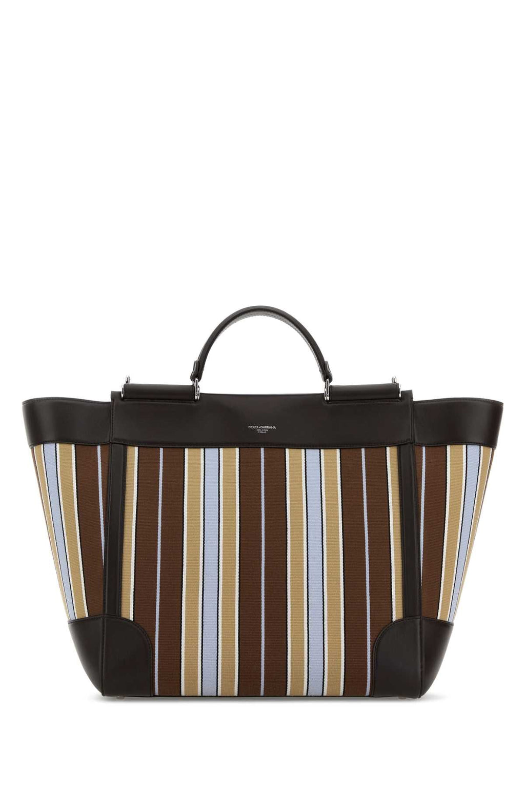 Dolce & Gabbana Men Embroidered Fabric Sicily Shopping Bag