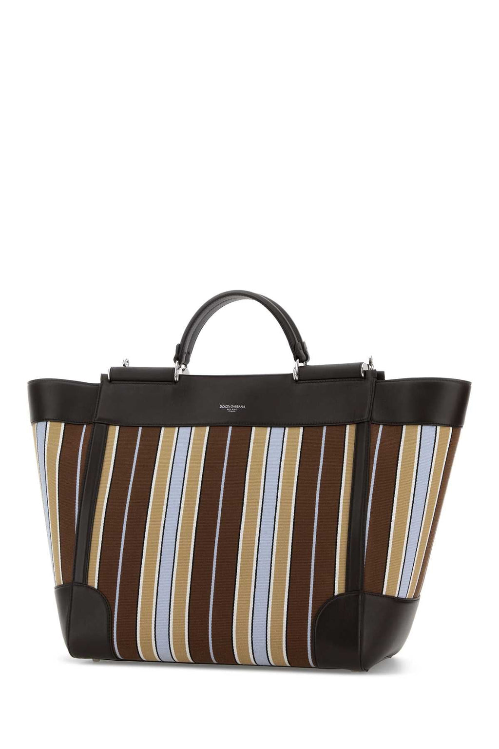 Dolce & Gabbana Men Embroidered Fabric Sicily Shopping Bag