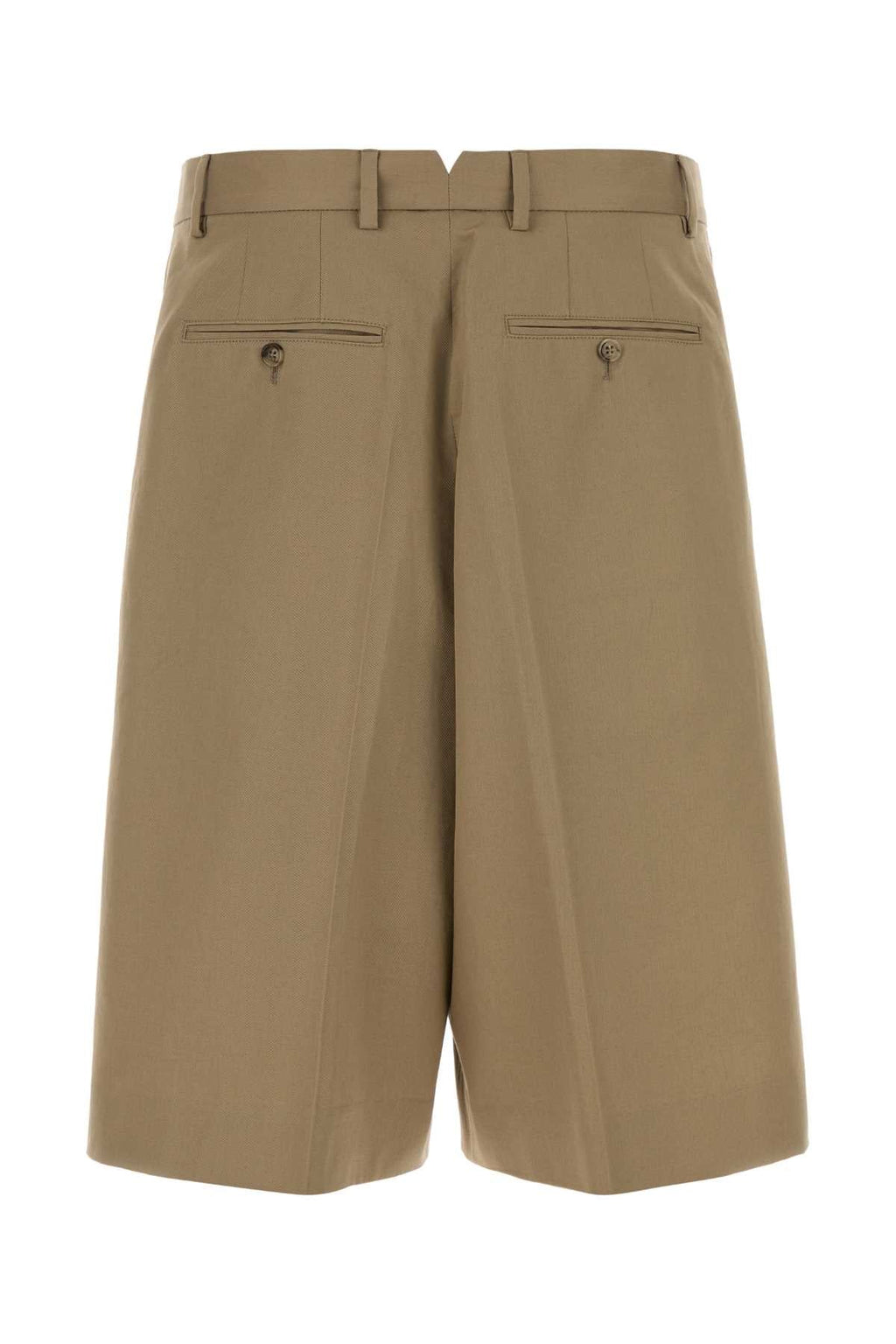Ami Men Dove Grey Cotton Bermuda Shorts