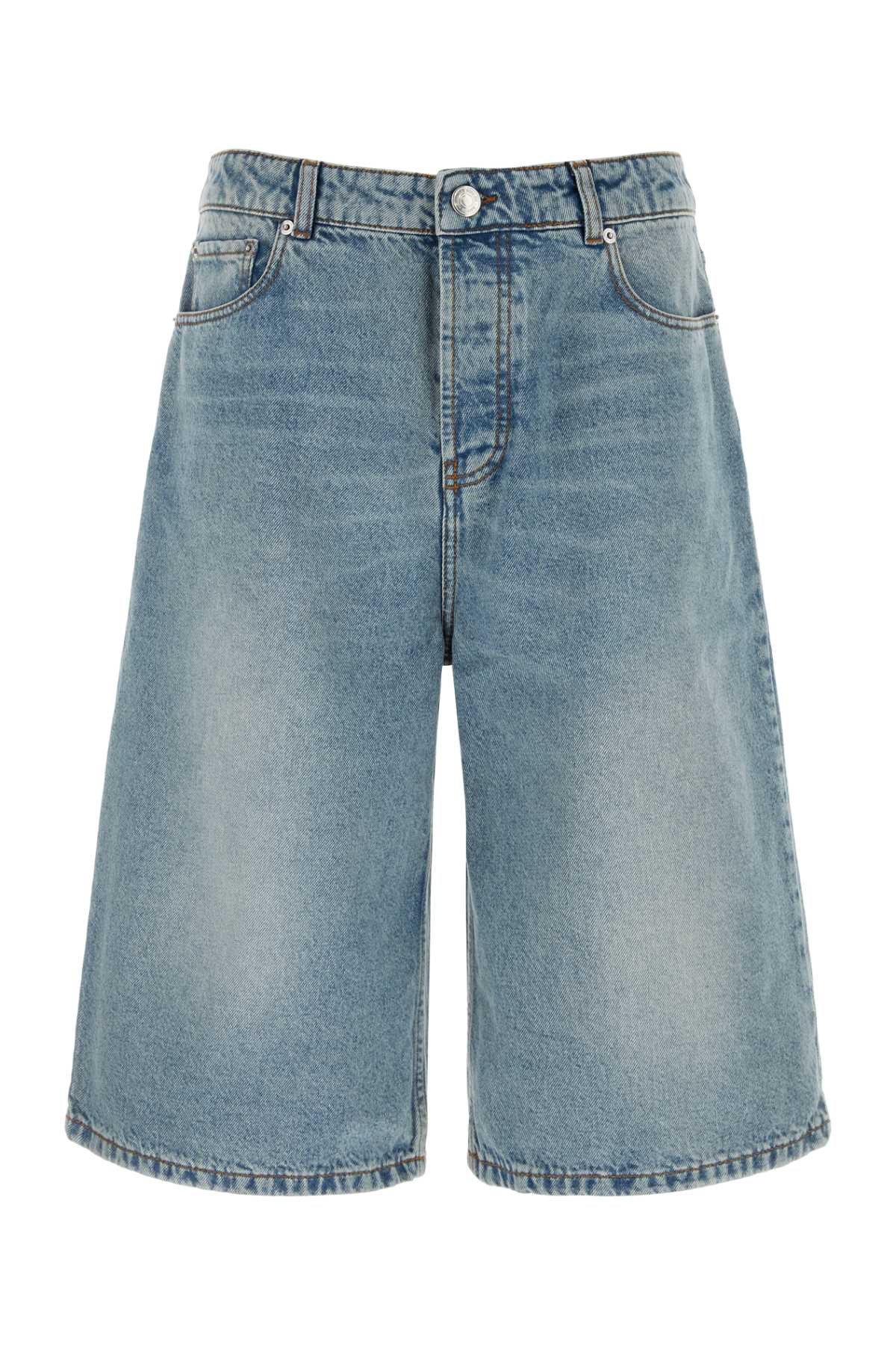 Ami Men Denim Bermuda Shorts