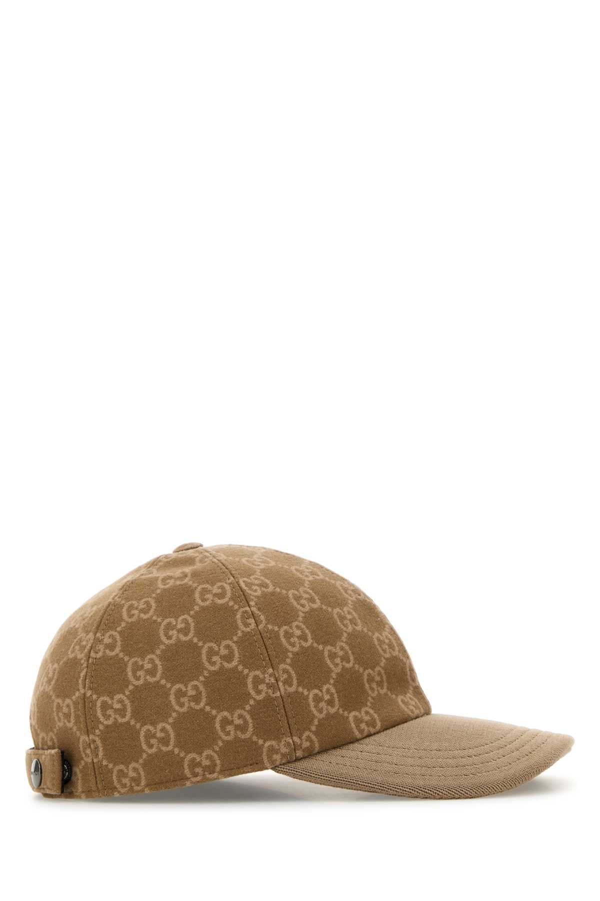 Gucci Men Embroidered Wool Baseball Cap