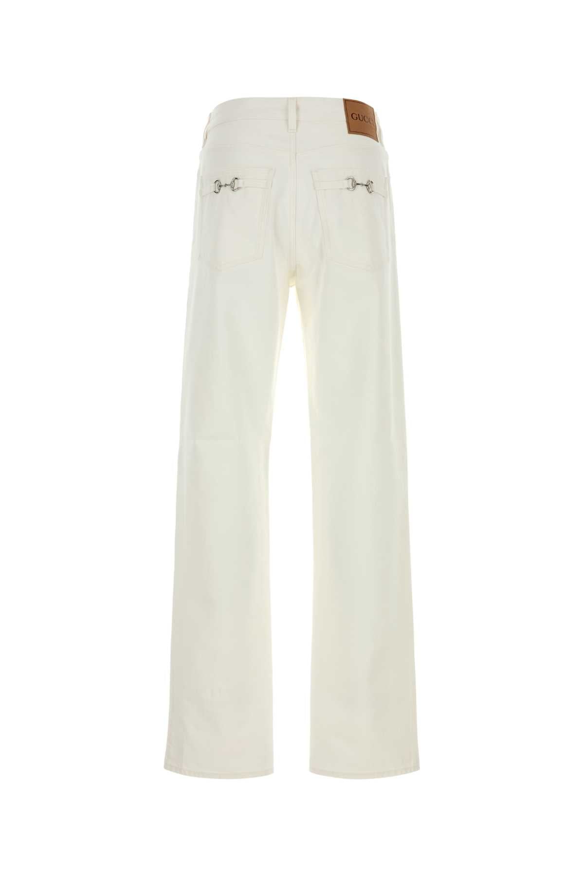 Gucci Men White Denim Jeans