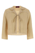 Gucci Women Beige Silk Blouse