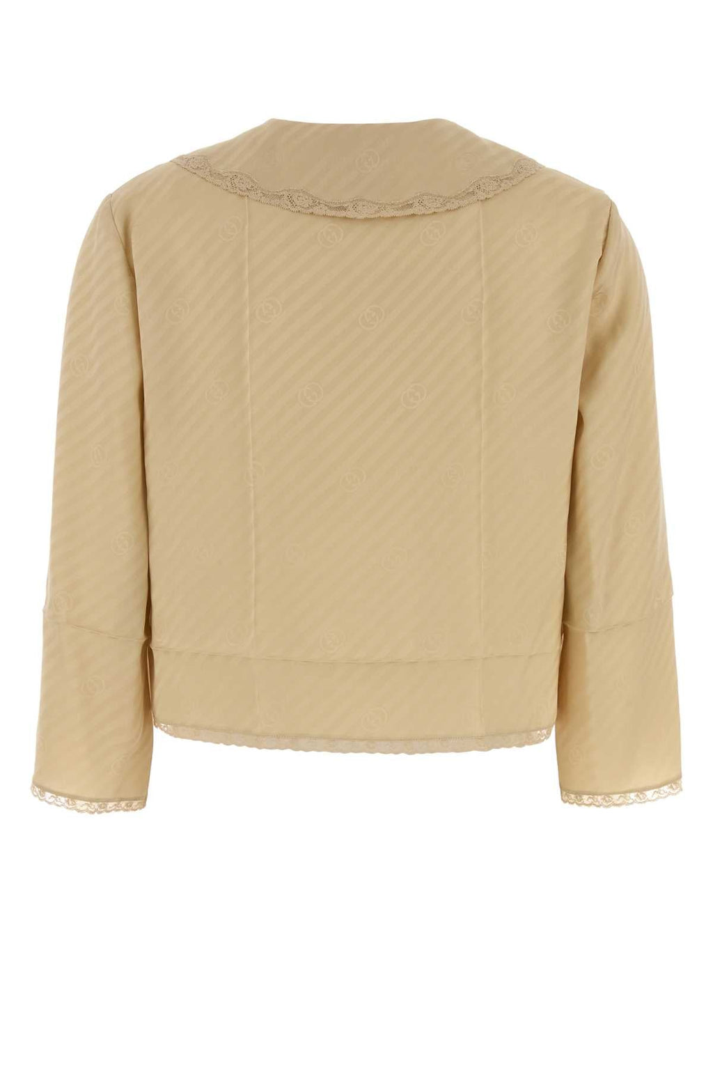 Gucci Women Beige Silk Blouse