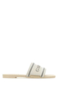 Gucci Women White Canvas Slippers