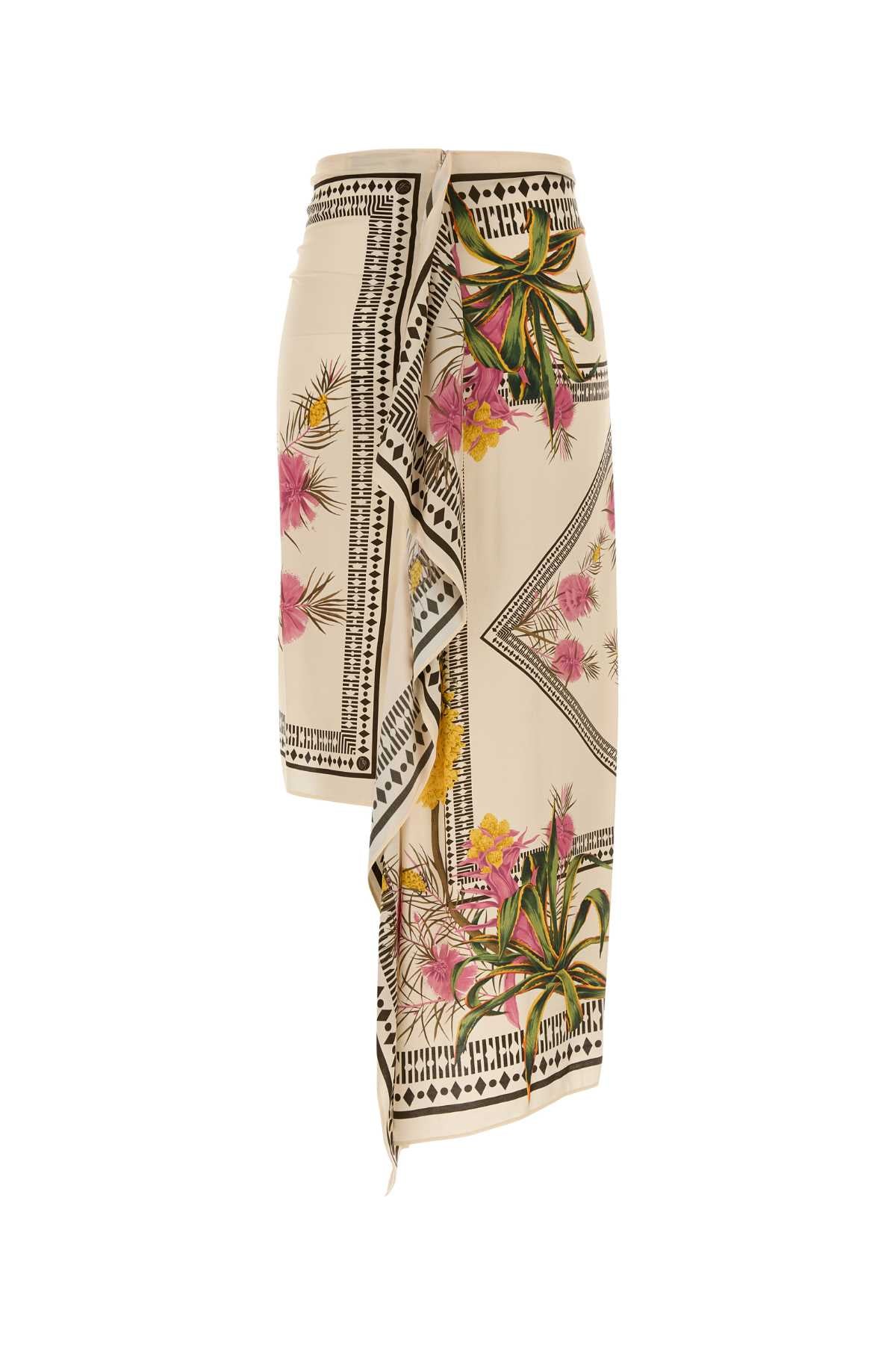 Blumarine Women Printed Twill Skirt