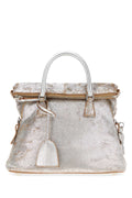 Maison Margiela Men Silver Leather Mini 5Ac Handbag
