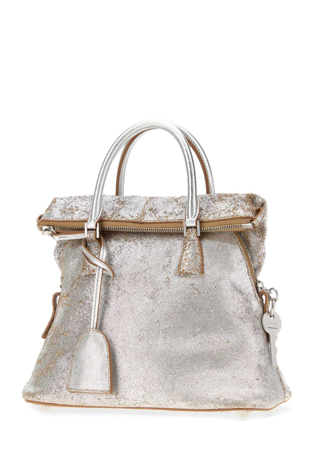 Maison Margiela Men Silver Leather Mini 5Ac Handbag