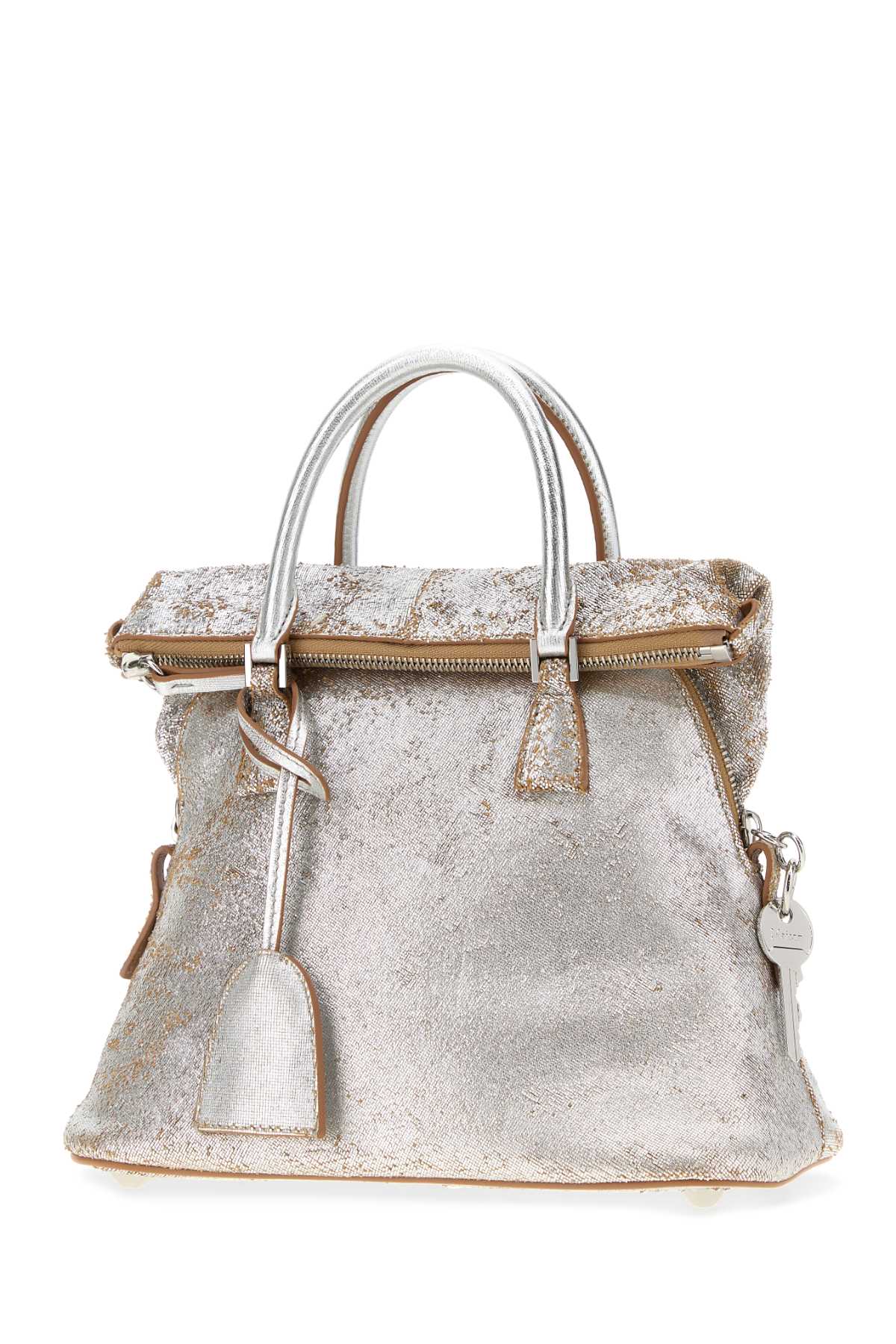 Maison Margiela Men Silver Leather Mini 5Ac Handbag