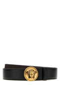 Versace Women Black Leather Belt