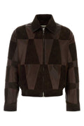Versace Men Brown Leather Jacket
