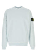 Stone Island Men Pastel Light-Blue Cotton Sweatshirt