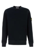 Stone Island Men Midnight Blue Cotton Sweatshirt