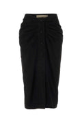 Valentino Garavani Women Black Suede Skirt