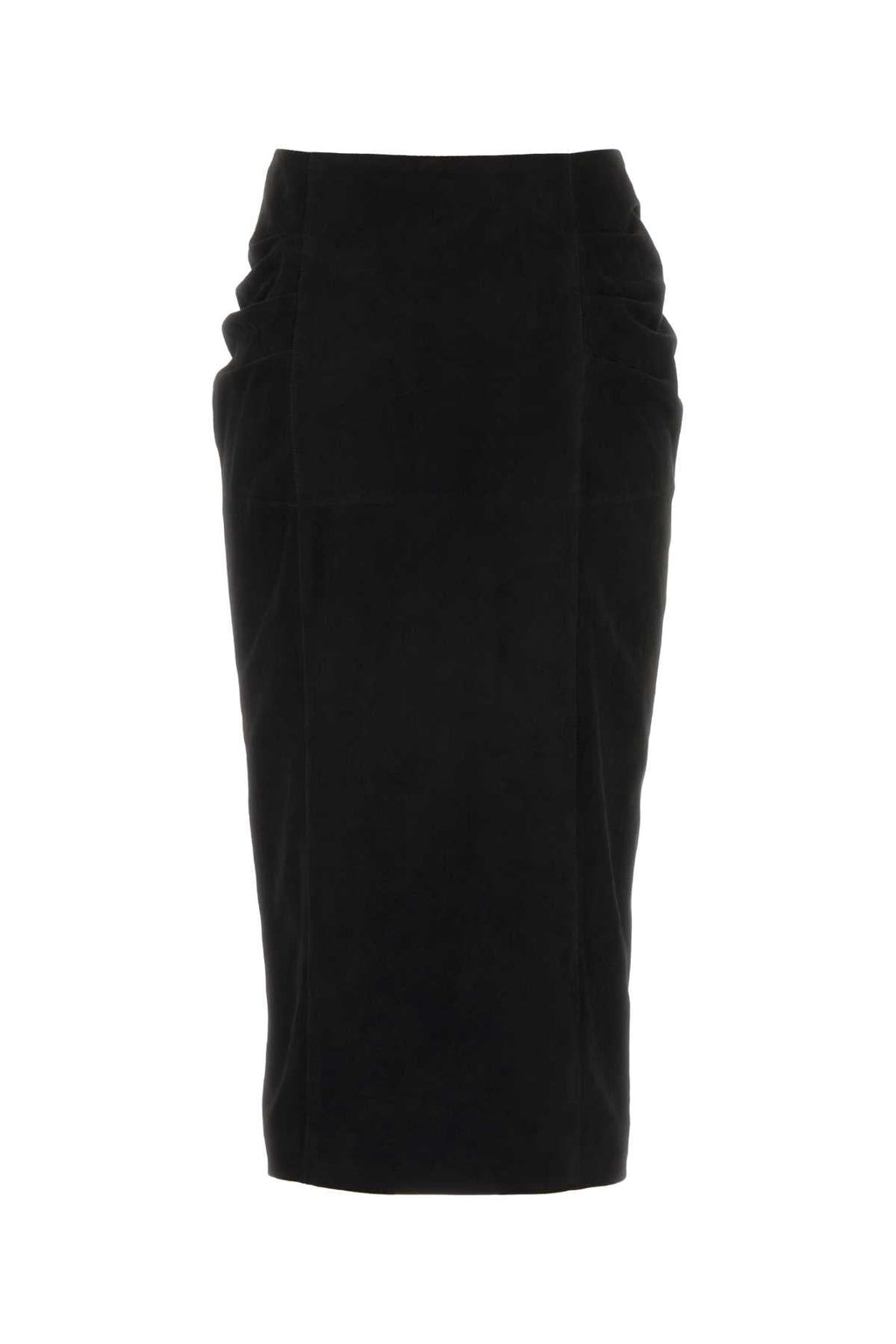 Valentino Garavani Women Black Suede Skirt