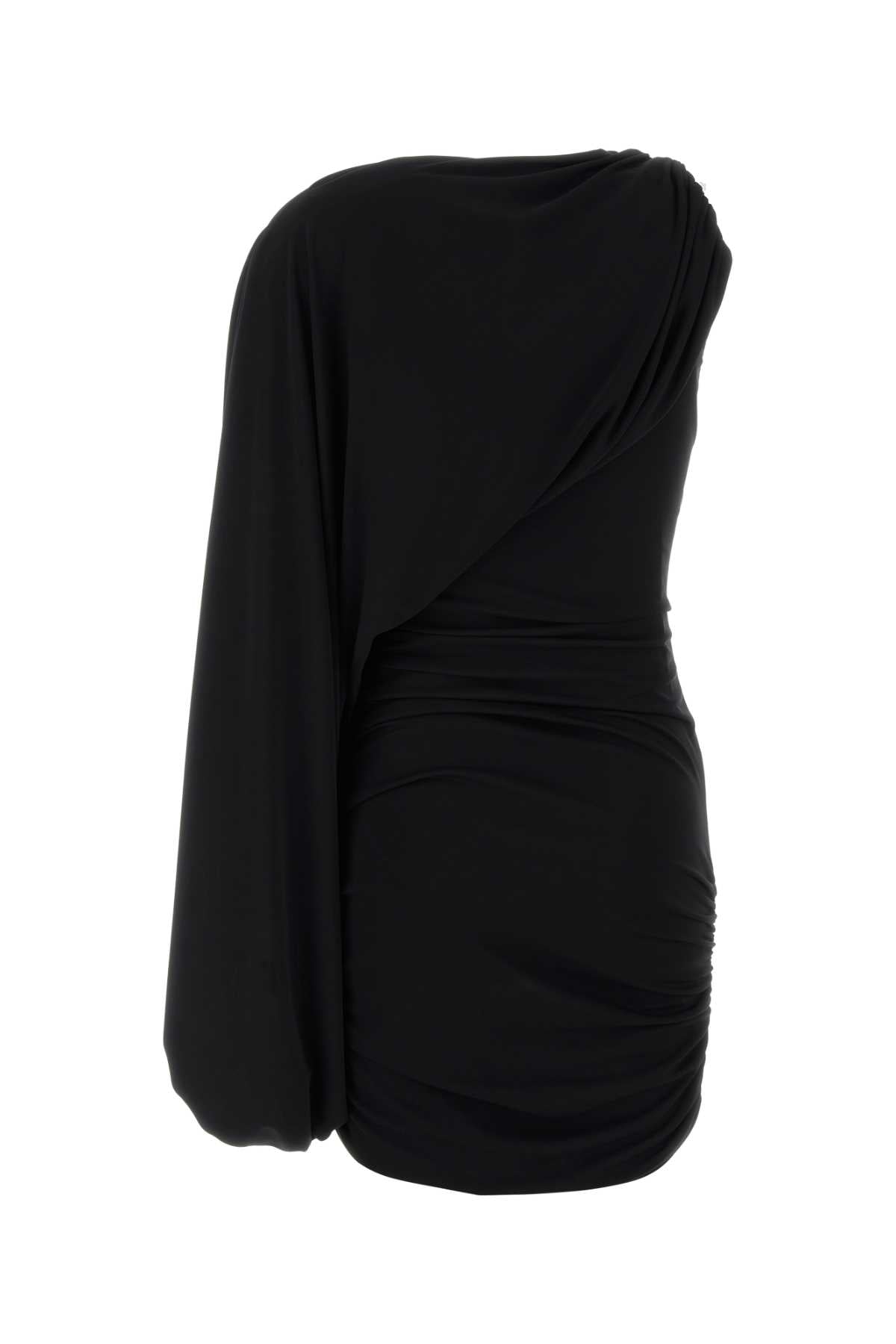 The Andamane Women Black Jersey Selene Mini Dress