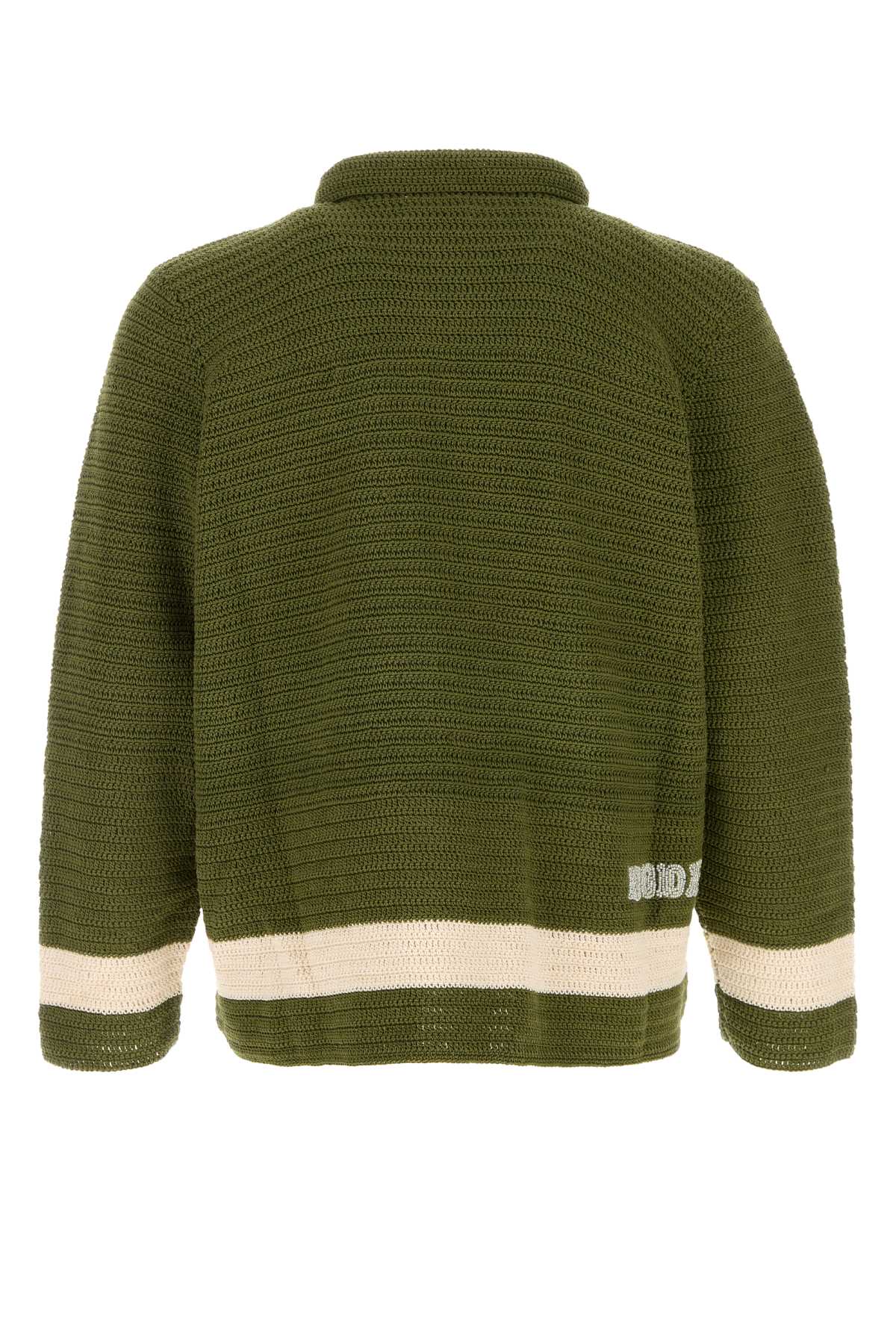 Bode Men Green Crochet Marsh Shirt
