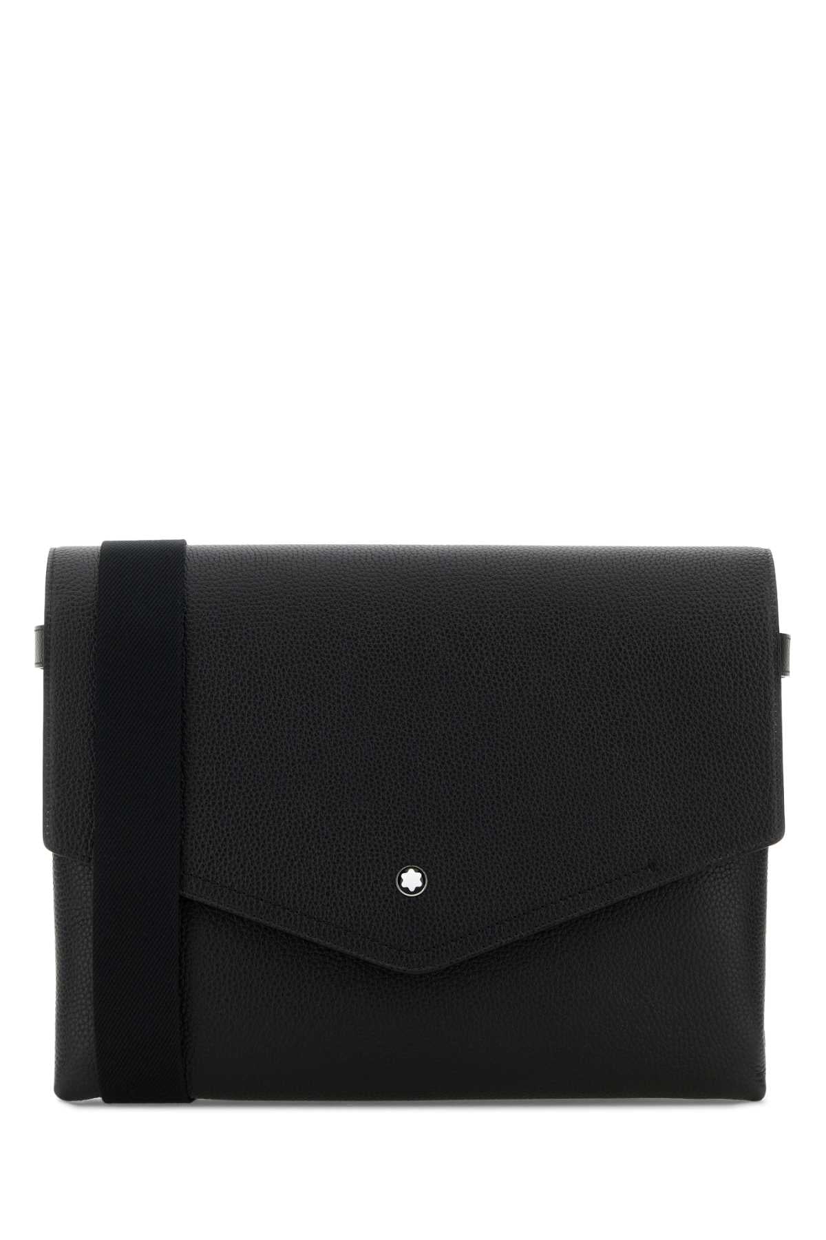 Montblanc Men Black Leather Companion Crossbody Bag