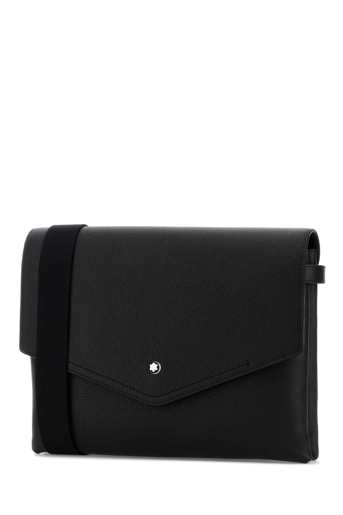 Montblanc Men Black Leather Companion Crossbody Bag
