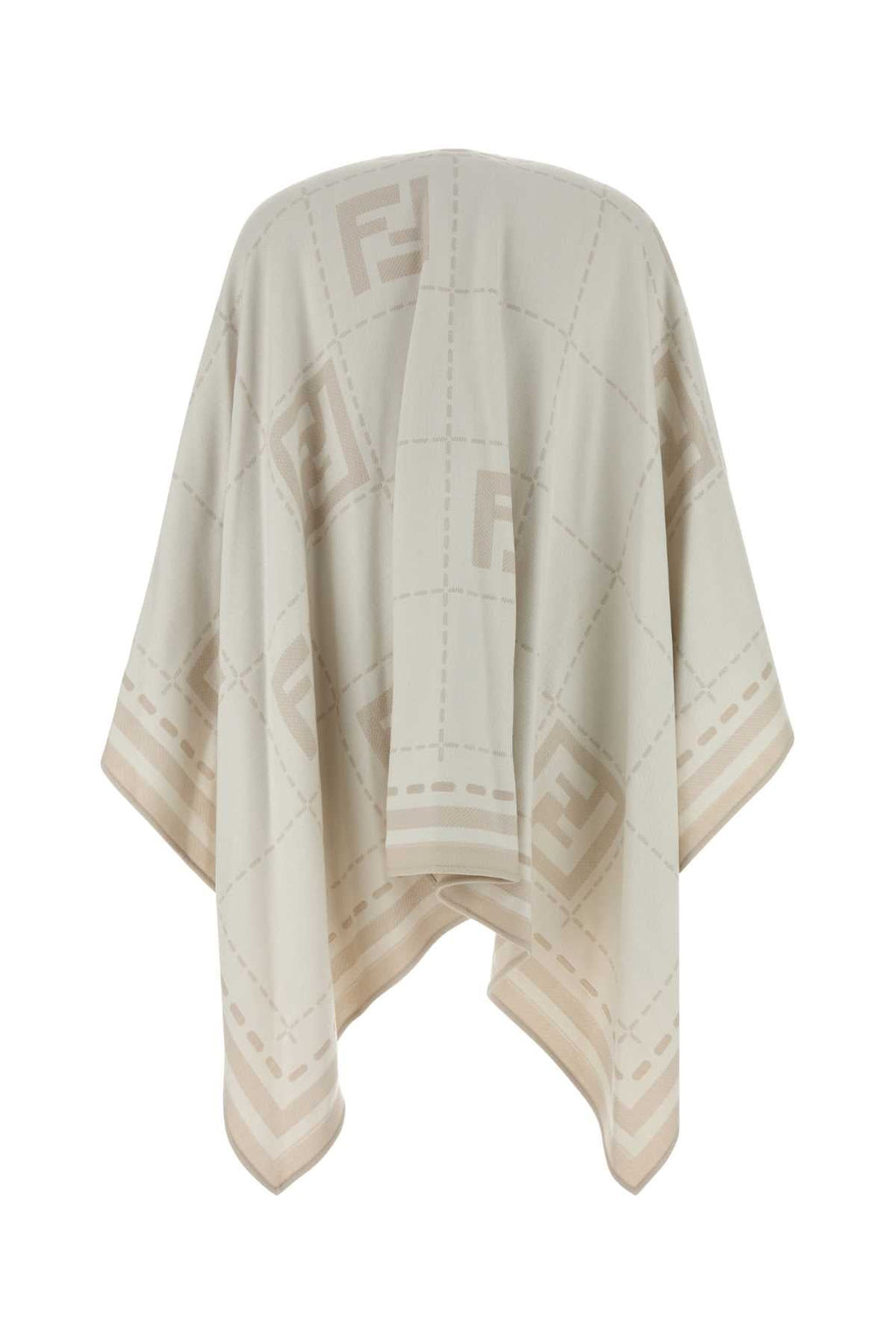 Fendi Women Embroidered Wool Cape
