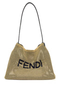 Fendi Men Raffia Large Hobo Soft Shopping Bag