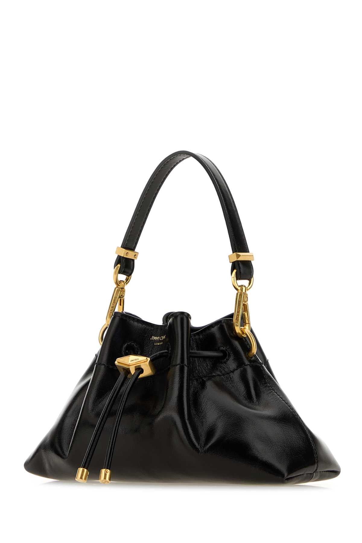 Jimmy Choo Women Black Leather Small Cinch Handbag