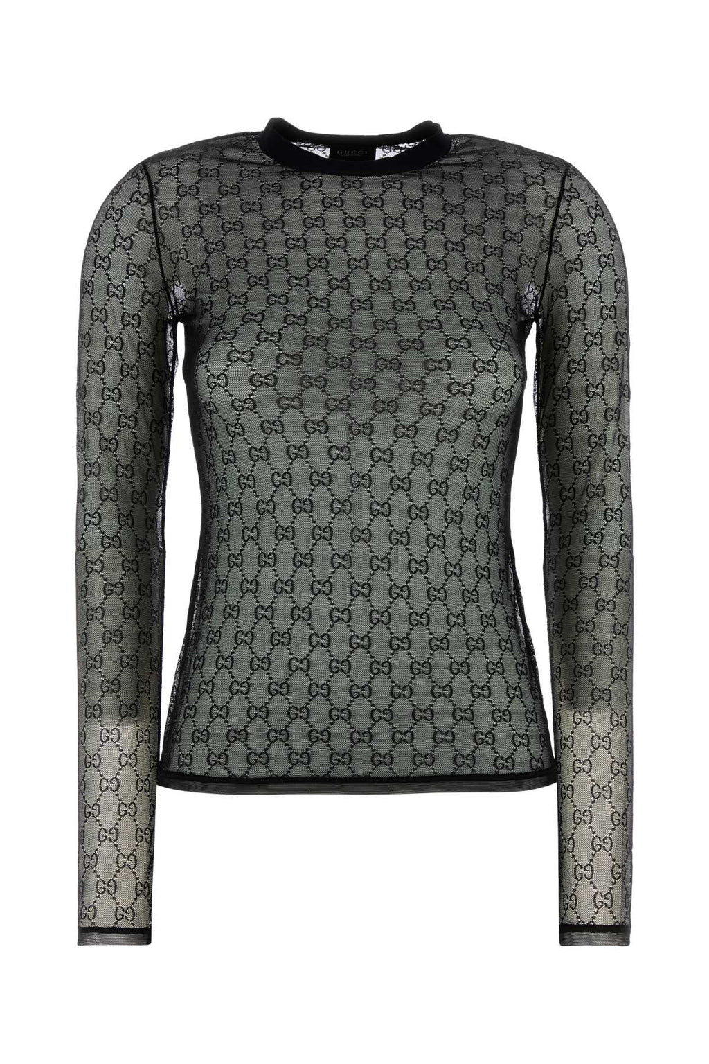 Gucci Women Black Mesh Top