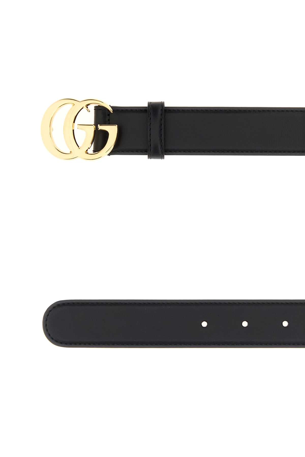 Gucci Women Black Leather Belt