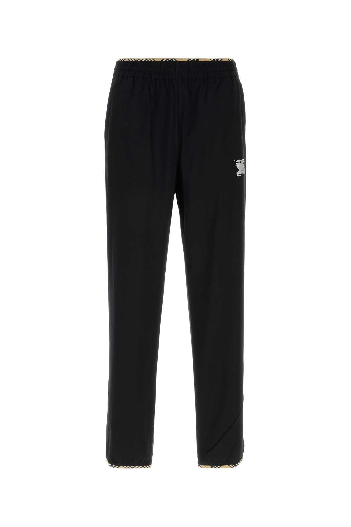 Burberry Men Black Stretch Nylon Joggers